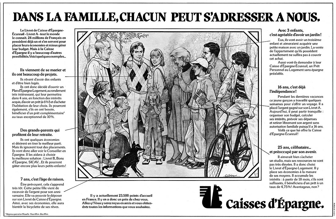 Advert Caisse Epargne 1977