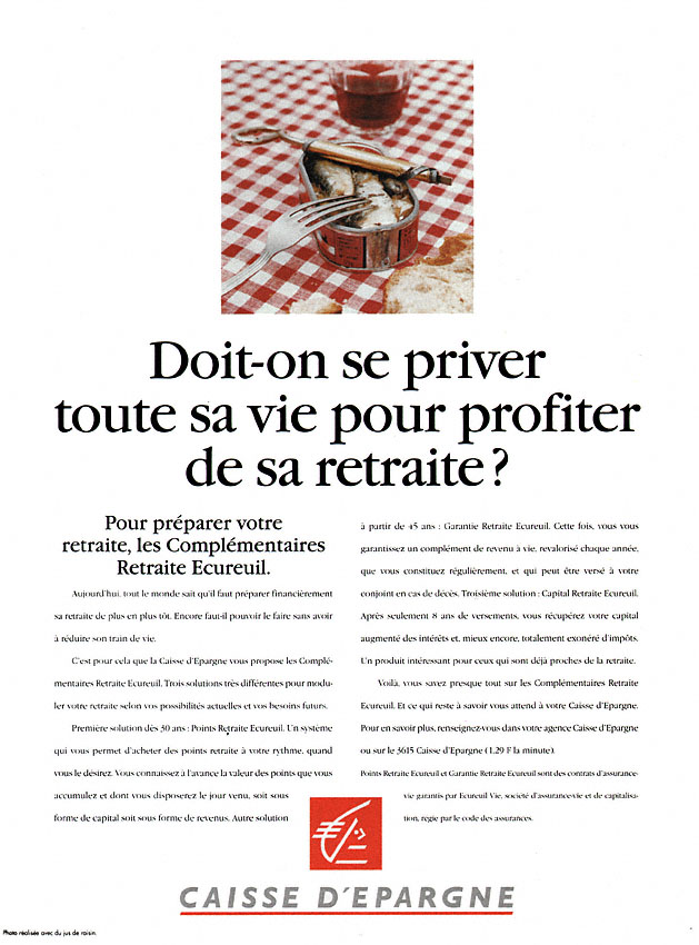 Advert Caisse Epargne 1996