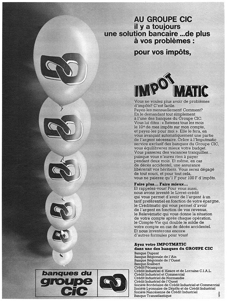 Advert Cic 1970