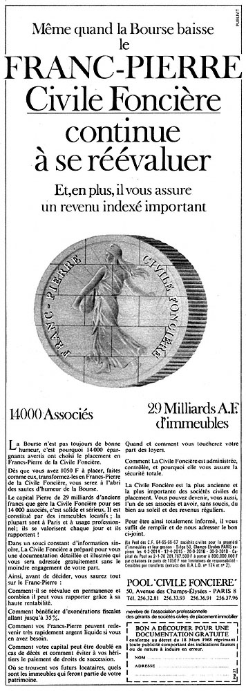 Advert Civile Fonci�re 1970