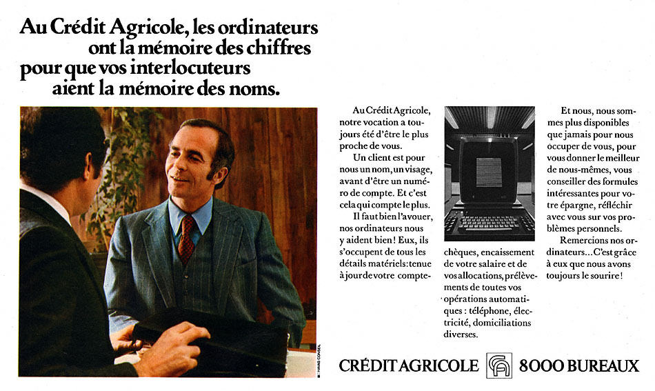 Advert Credit Agricole 1973
