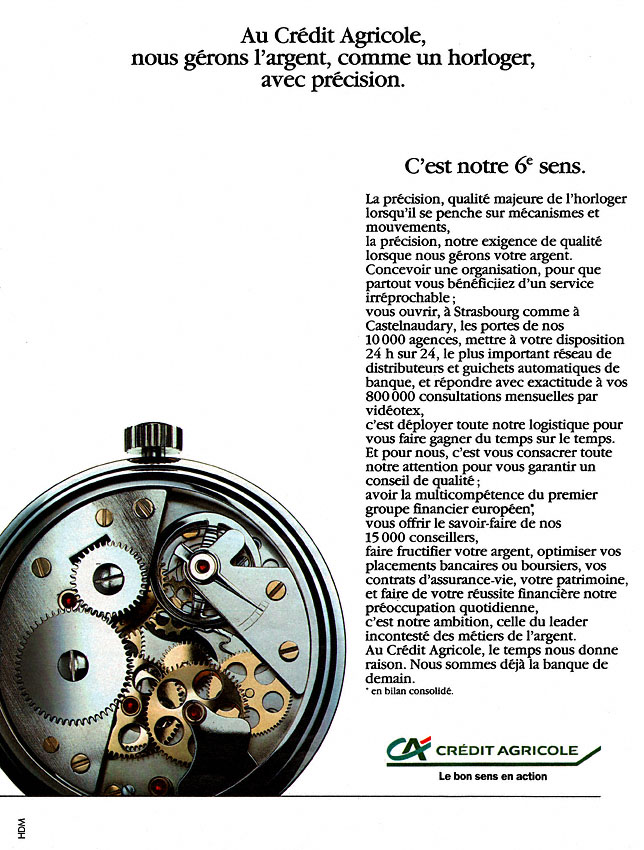 Advert Credit Agricole 1989