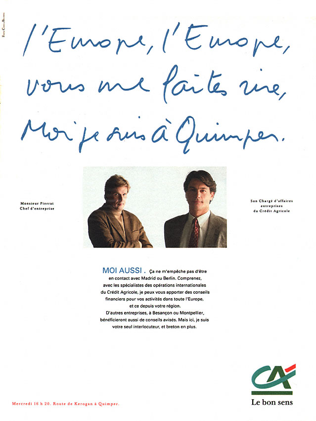 Advert Credit Agricole 1991