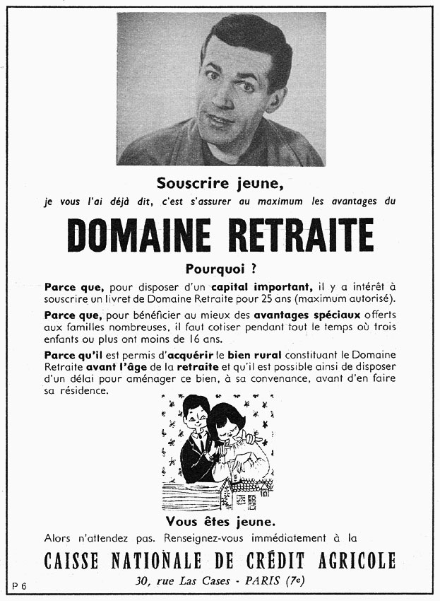 Advert Credit Agricole 1960
