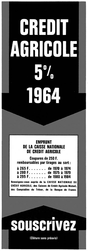 Advert Credit Agricole 1964