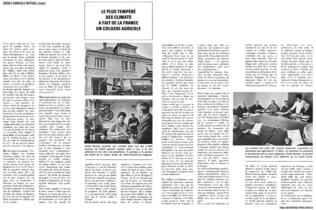 Advert Credit Agricole 1966