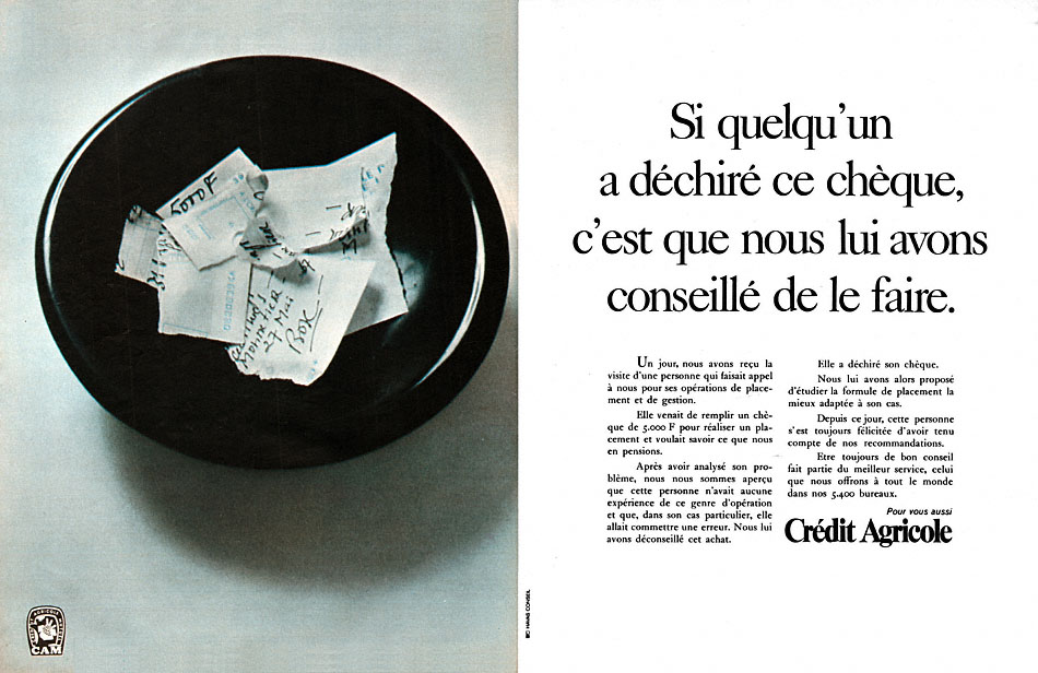 Advert Credit Agricole 1967