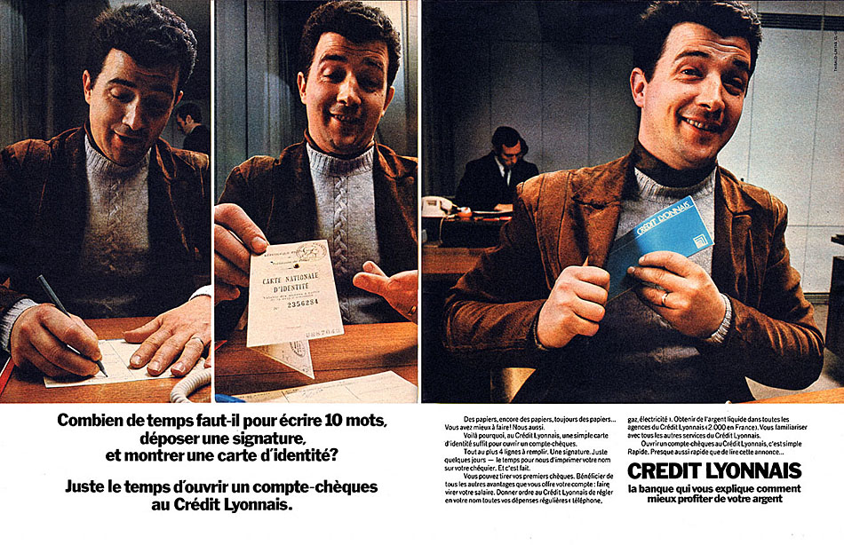 Advert Credit Lyonnais 1971