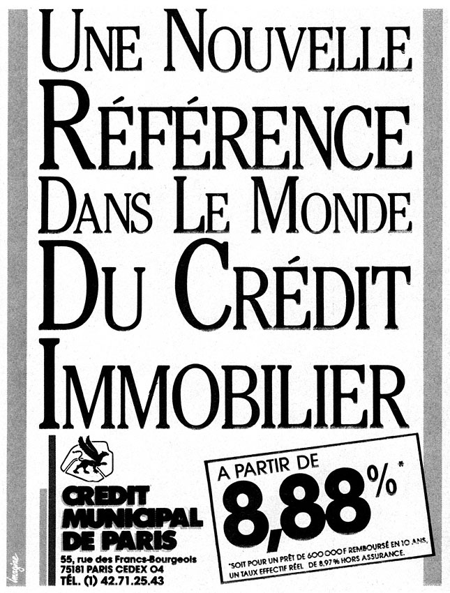 Advert Credit Municipal 1987