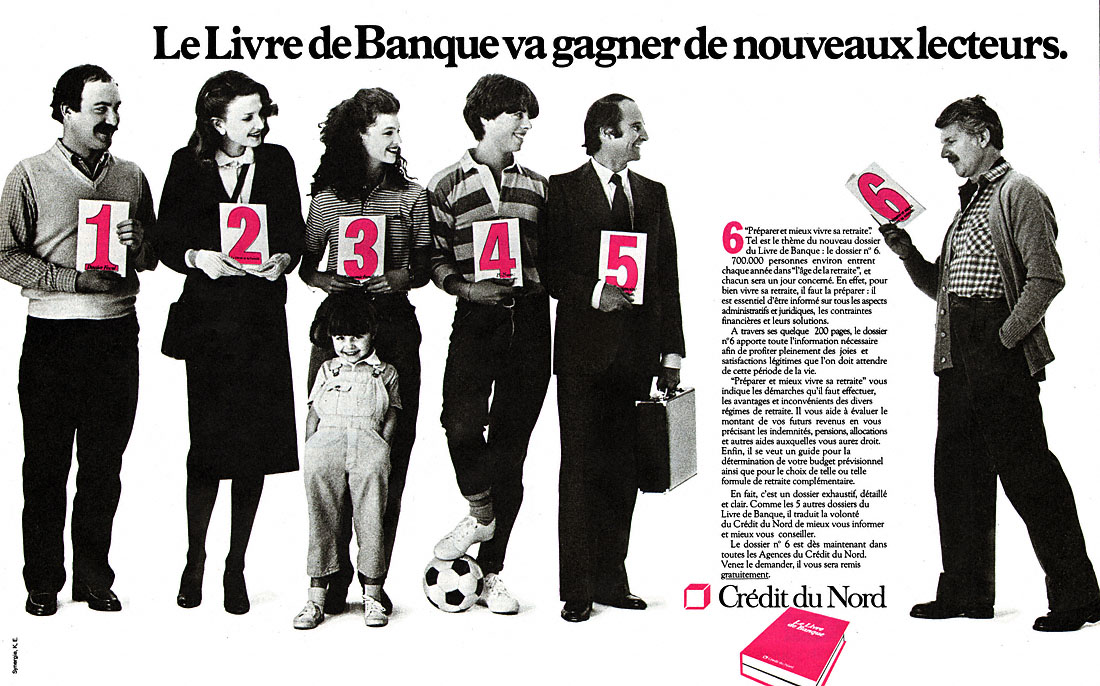 Advert Credit du nord 1980