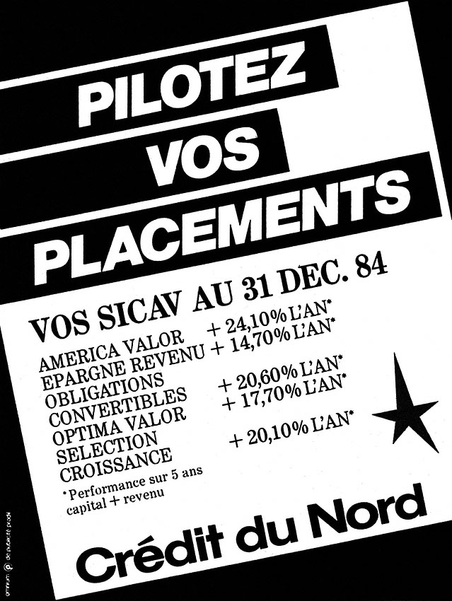 Advert Credit du nord 1985