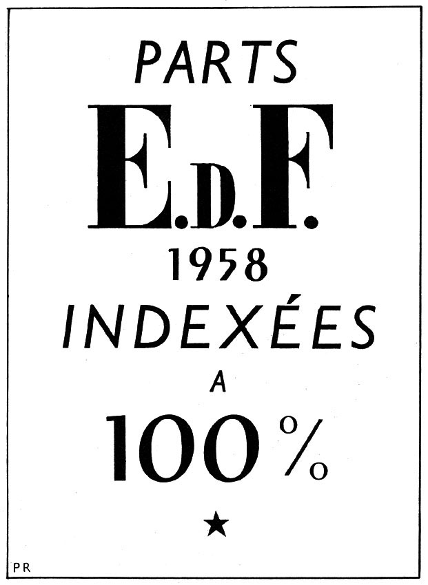 Advert Emprunts 1958