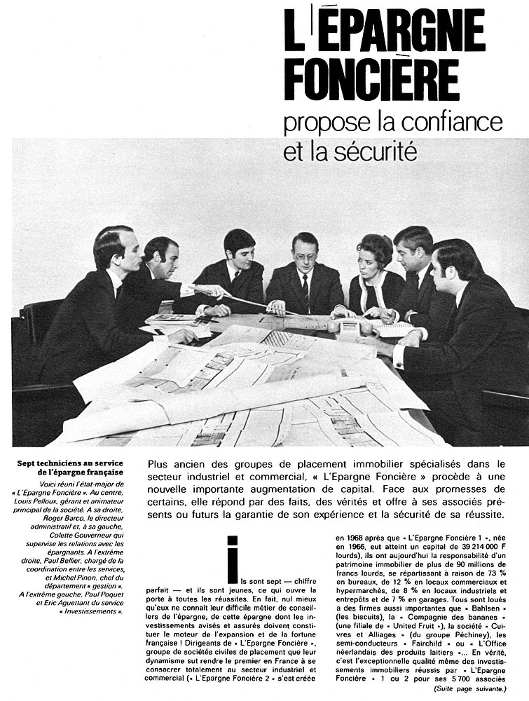 Advert Epargne Fonci�re 1970