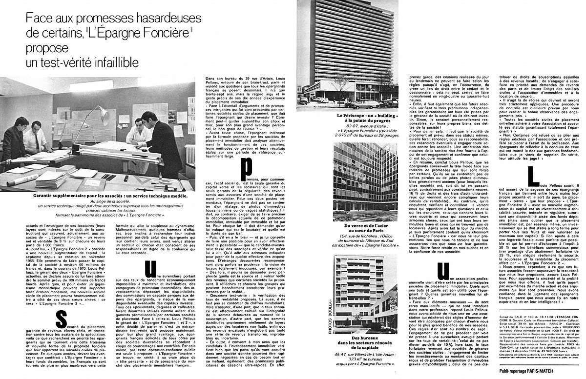 Advert Epargne Fonci�re 1970