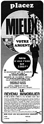 Advert Revenu Immobilier 1968