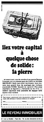 Advert Revenu Immobilier 1968