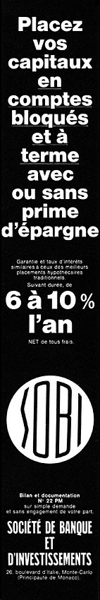 Advert Sobi 1969