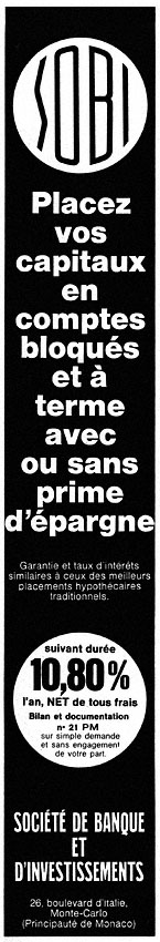Advert Sobi 1969
