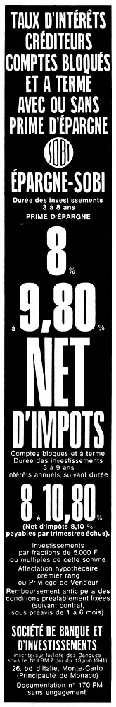 Advert Sobi 1970