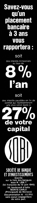 Advert Sobi 1974