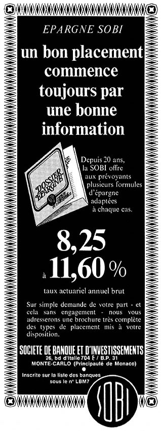 Advert Sobi 1977