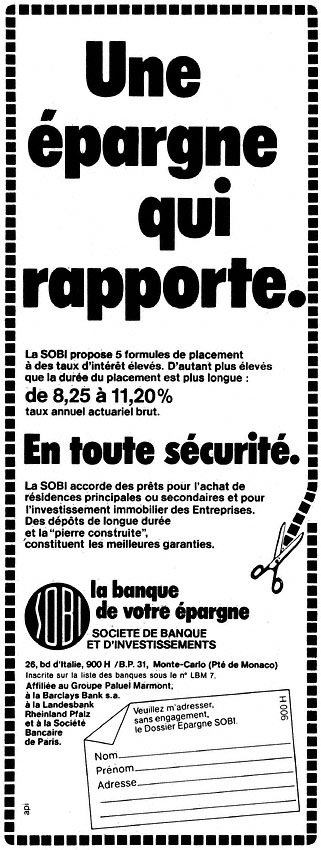 Advert Sobi 1979