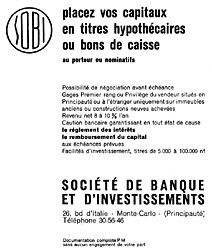 Advert Sobi 1962