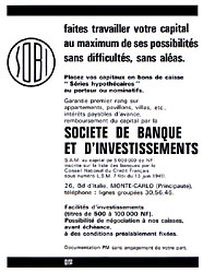 Advert Sobi 1963