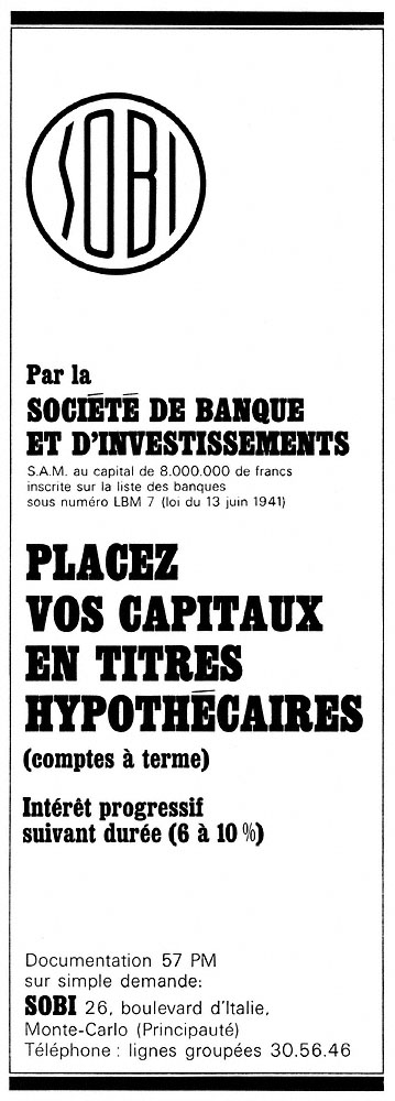 Advert Sobi 1967