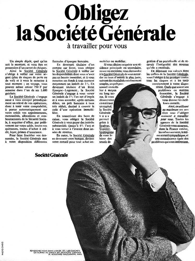 Advert Soci�t� G�n�rale 1968