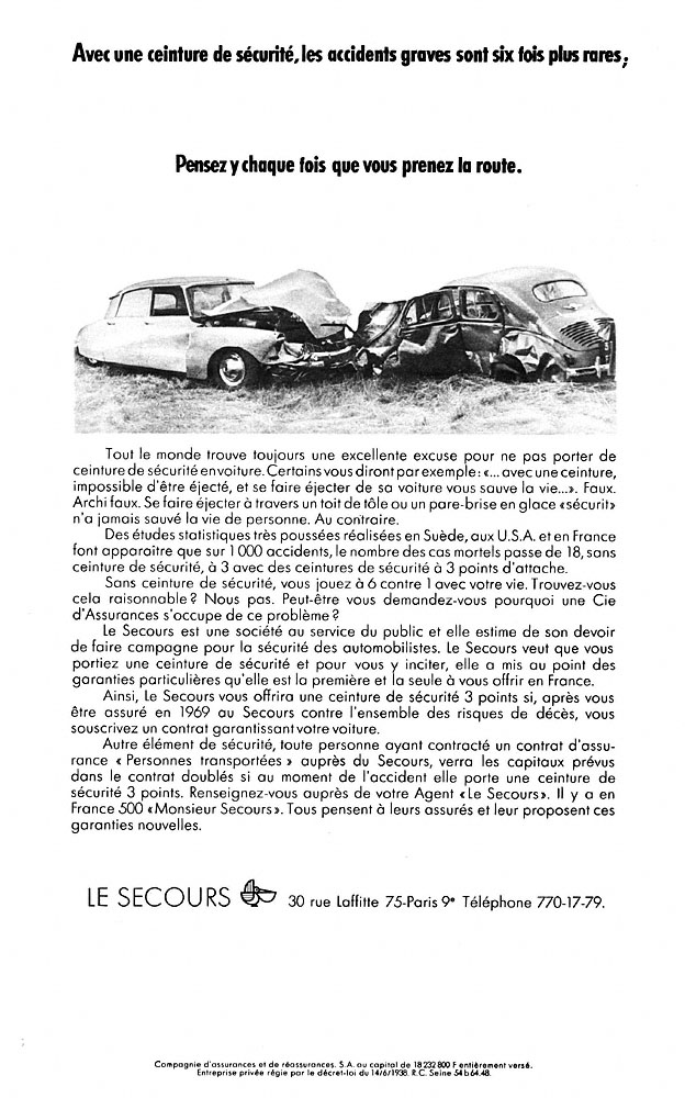 Advert ZxDiversAssurances 1969