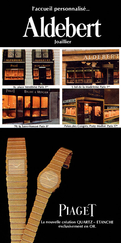 Advert Aldebert 1981