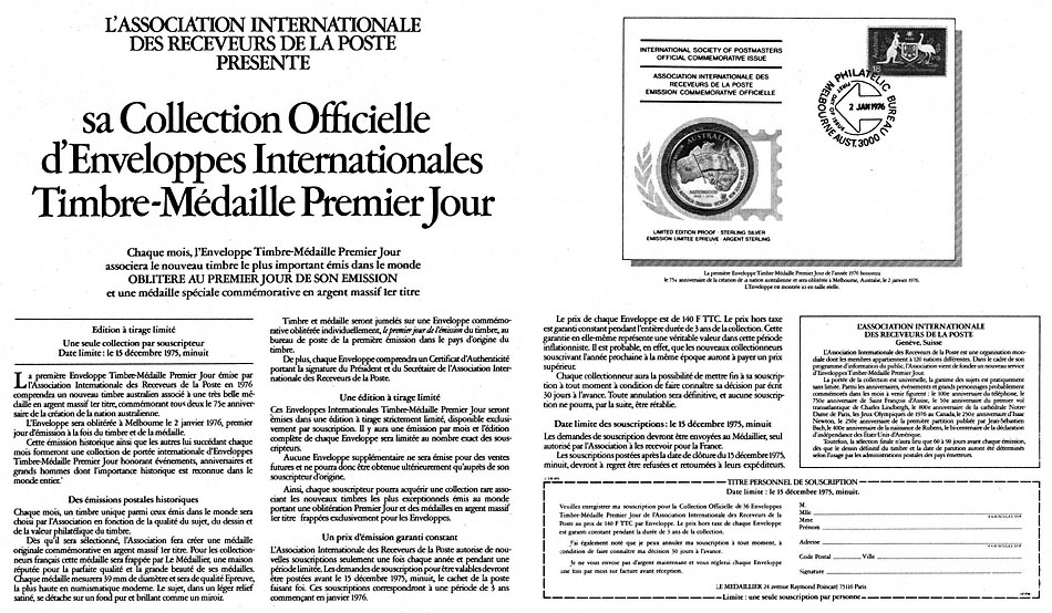Advert Medaillier 1975