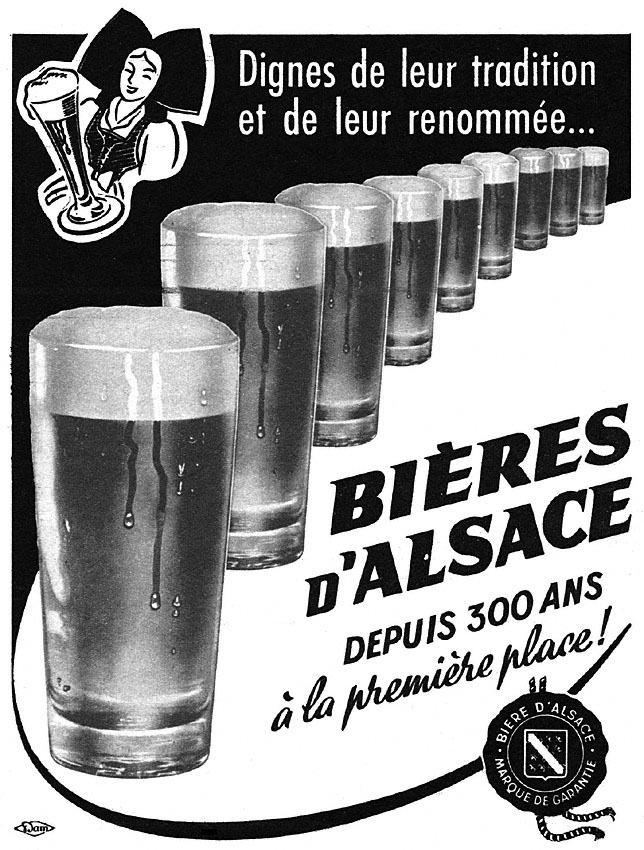 Advert Bires d'Alsace 1954