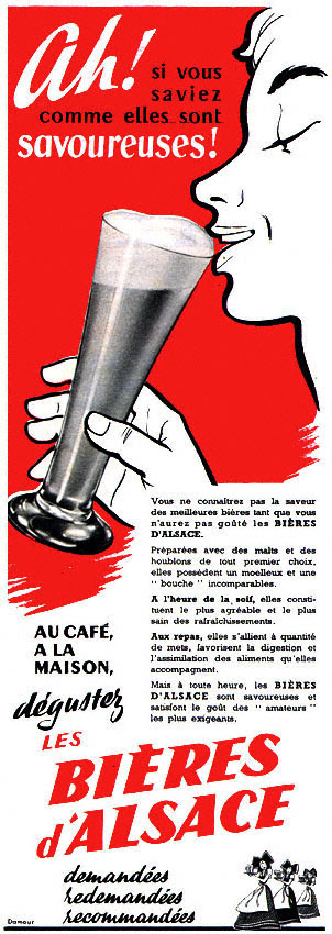 Advert Bires d'Alsace 1955