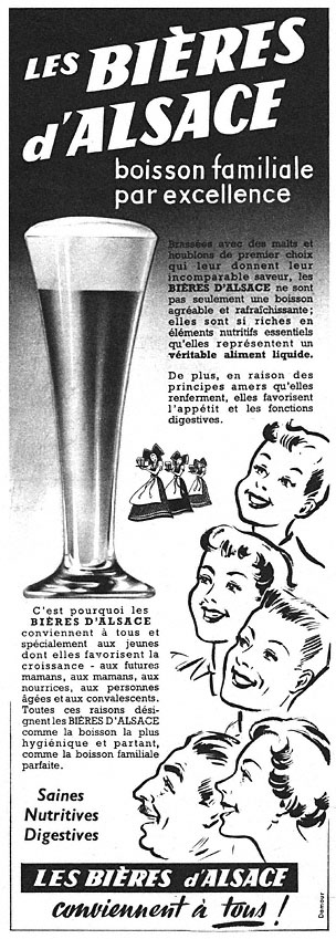 Advert Bires d'Alsace 1956