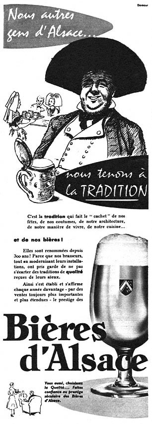 Advert Bires d'Alsace 1957