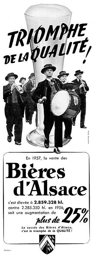 Advert Bires d'Alsace 1958