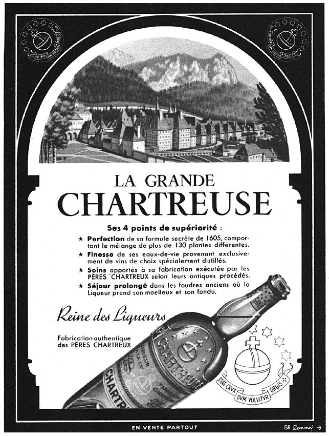 Advert Chartreuse 1952