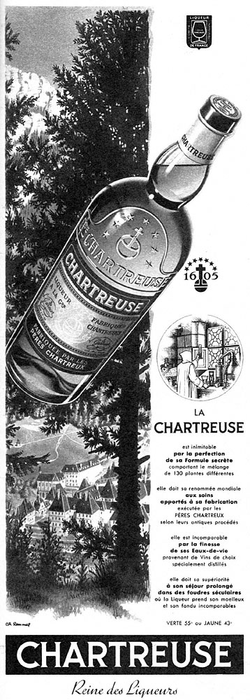Advert Chartreuse 1959