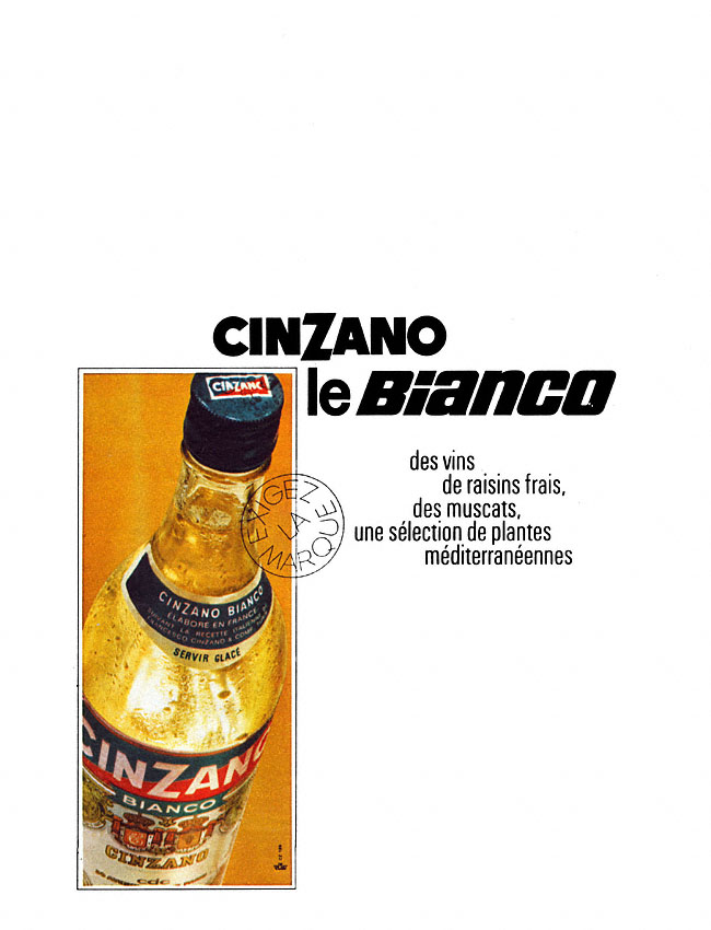 Advert Cinzano 1968