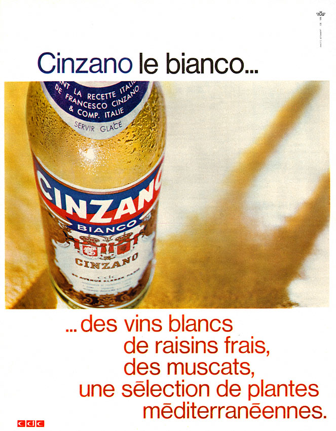 Advert Cinzano 1966