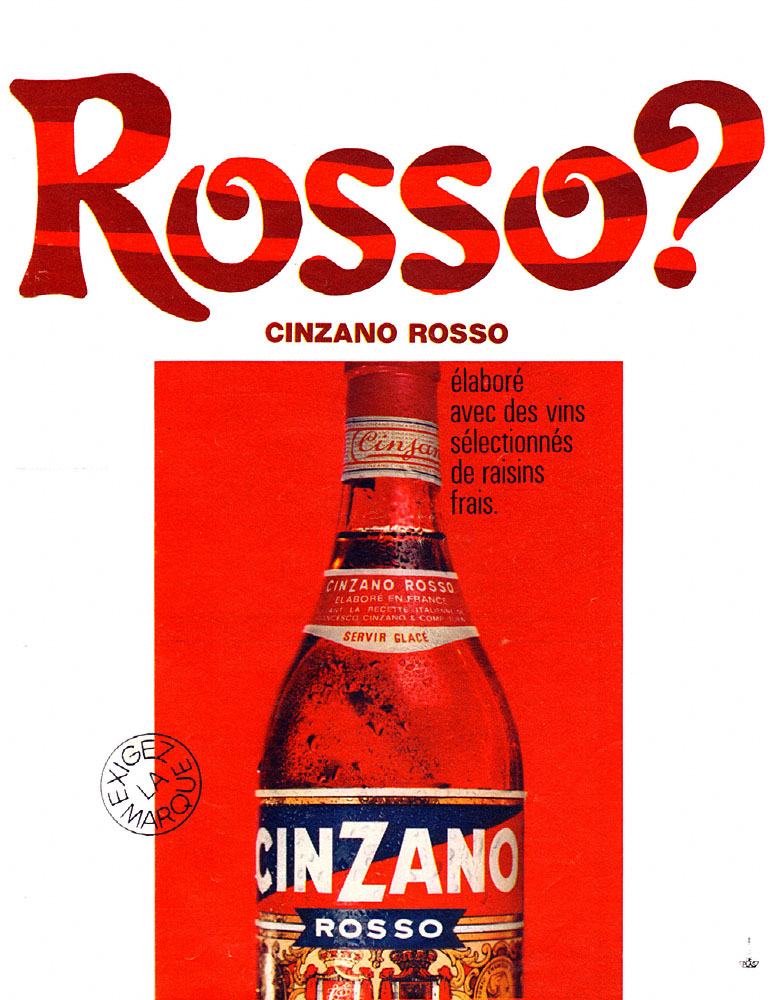 Advert Cinzano 1967