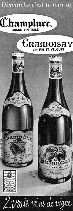 Advert Cramoisay - Champelure 1965