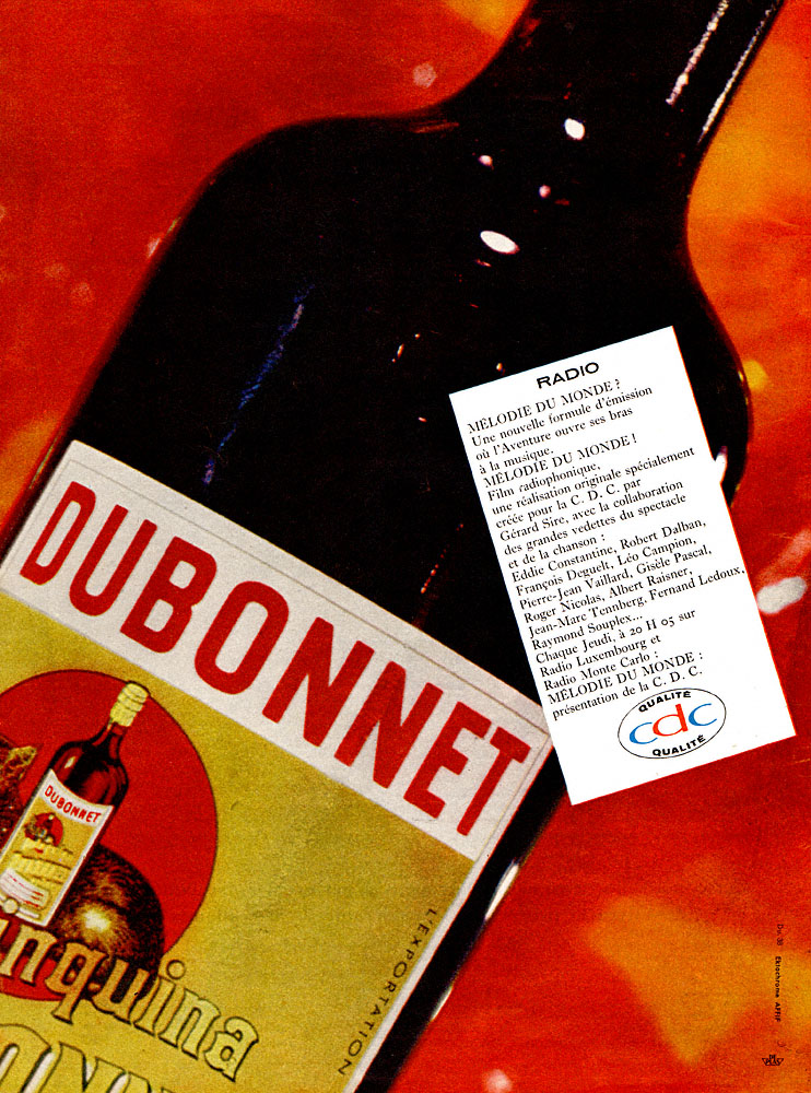 Advert Dubonnet 1960