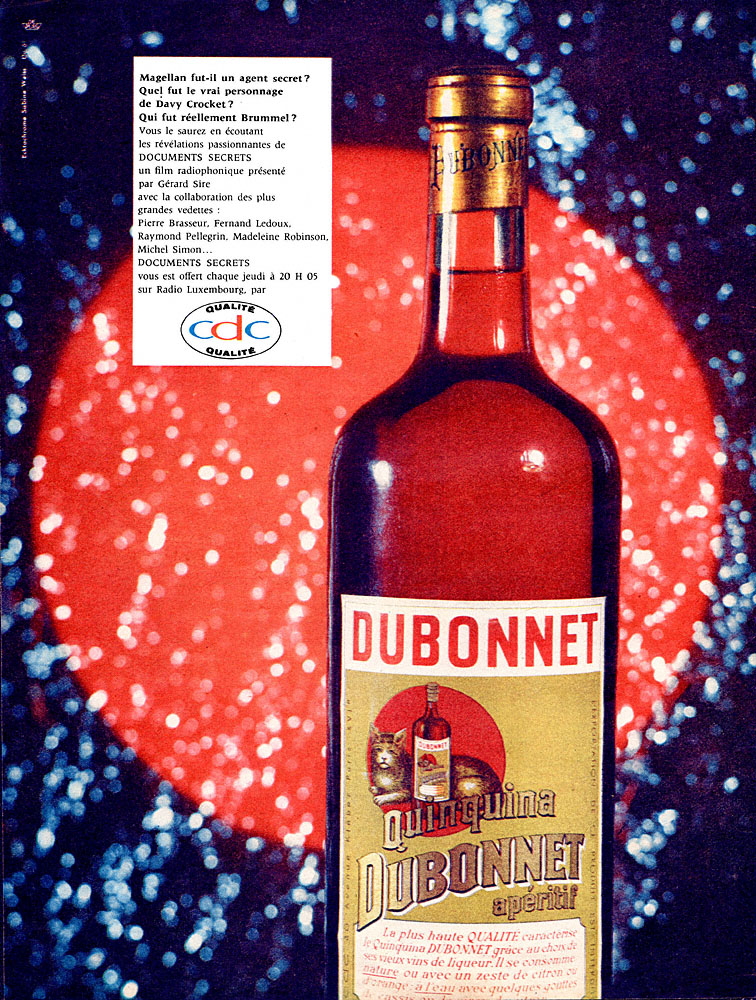 Advert Dubonnet 1961