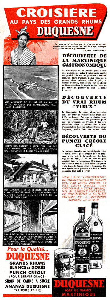 Advert Duquesne 1958