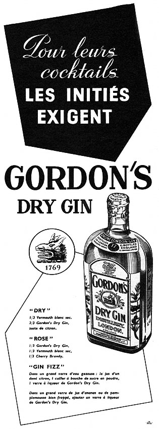 Advert Gordon 1951