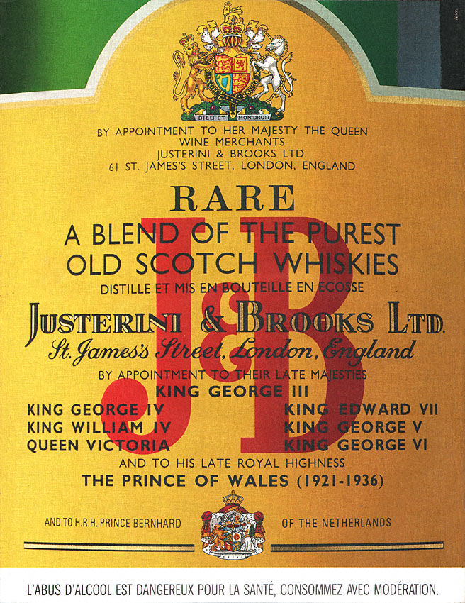 Advert JandB 1992
