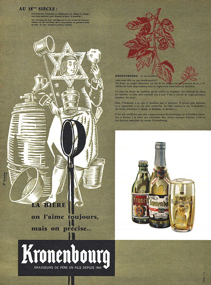 Advert Kronenbourg 1957